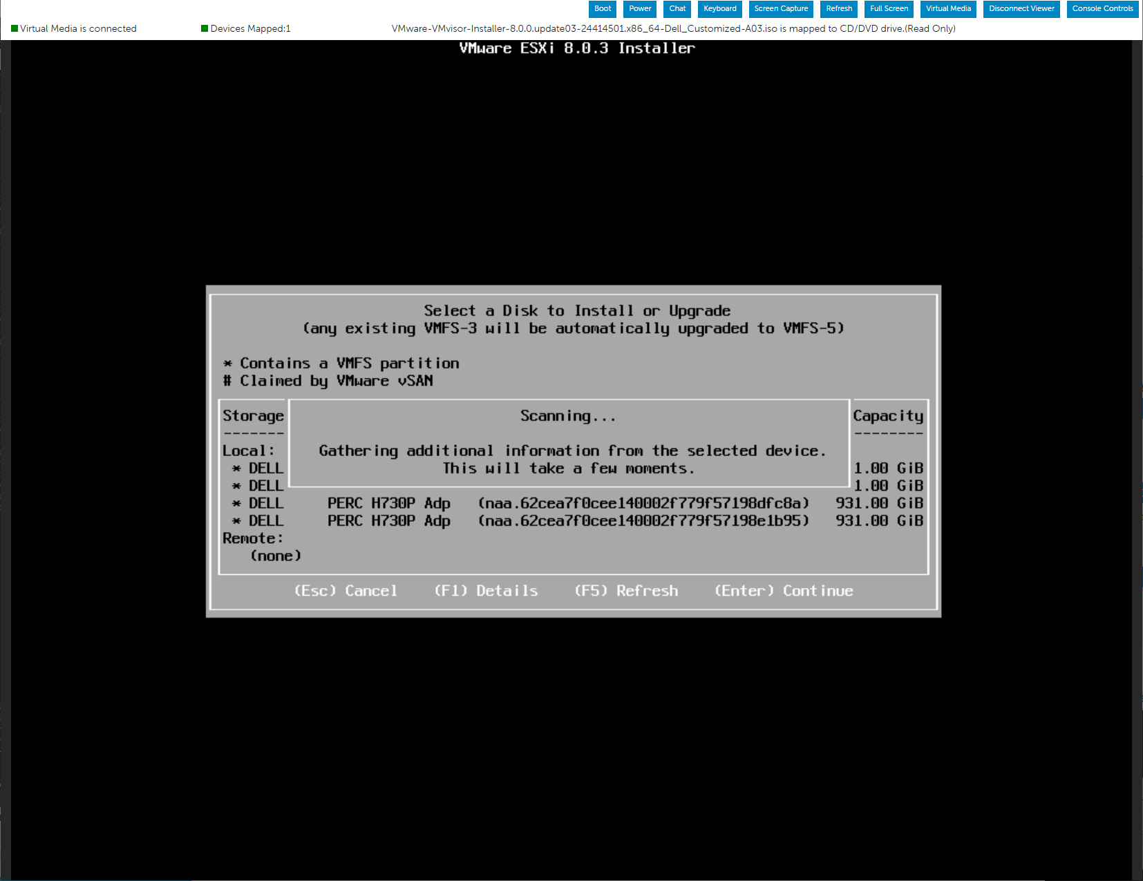 Scan the disk