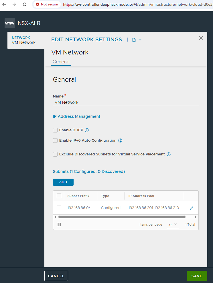 Subnet Pool Subnet Pool