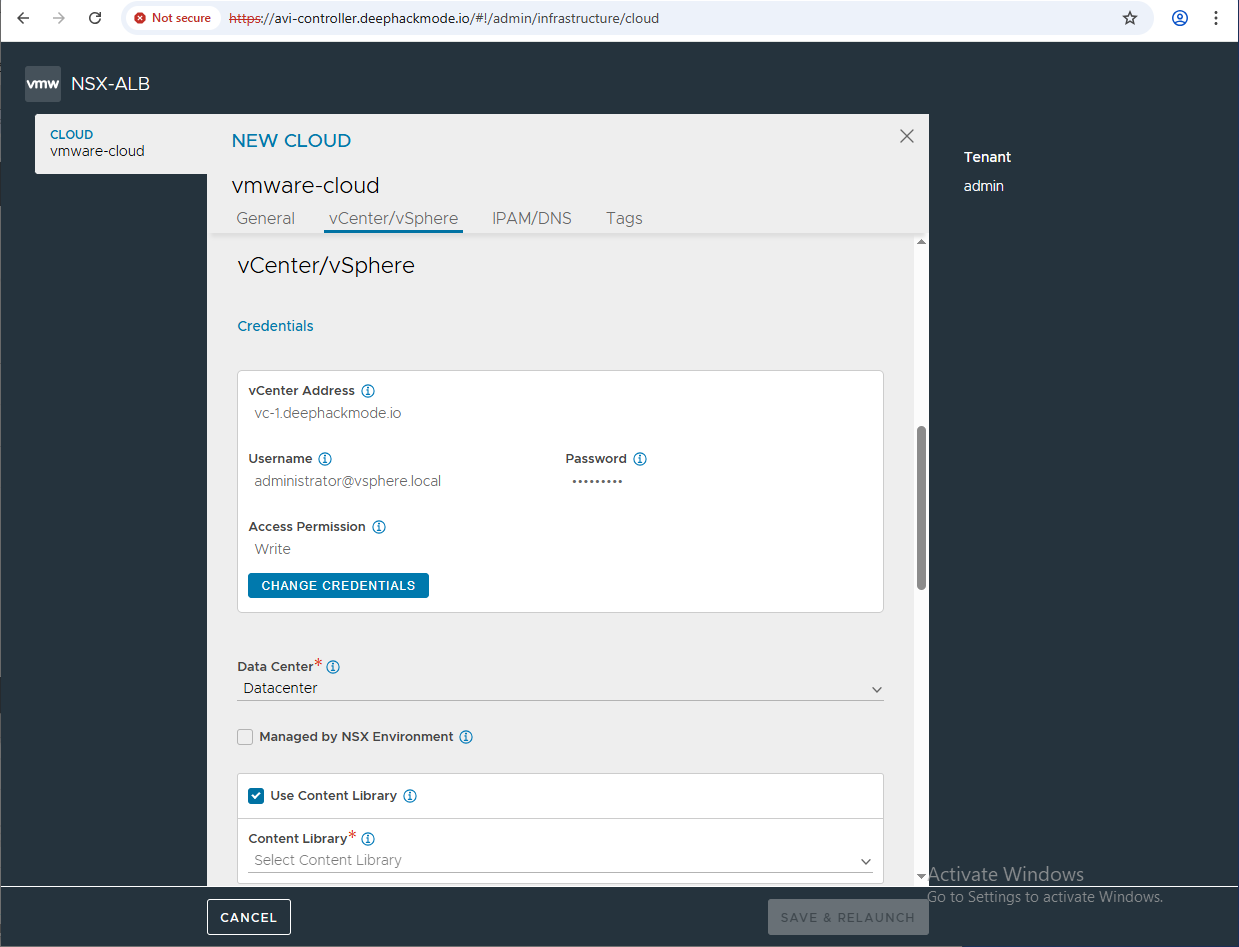 Configure the VMware Cloud 2 Configure the VMware Cloud 2