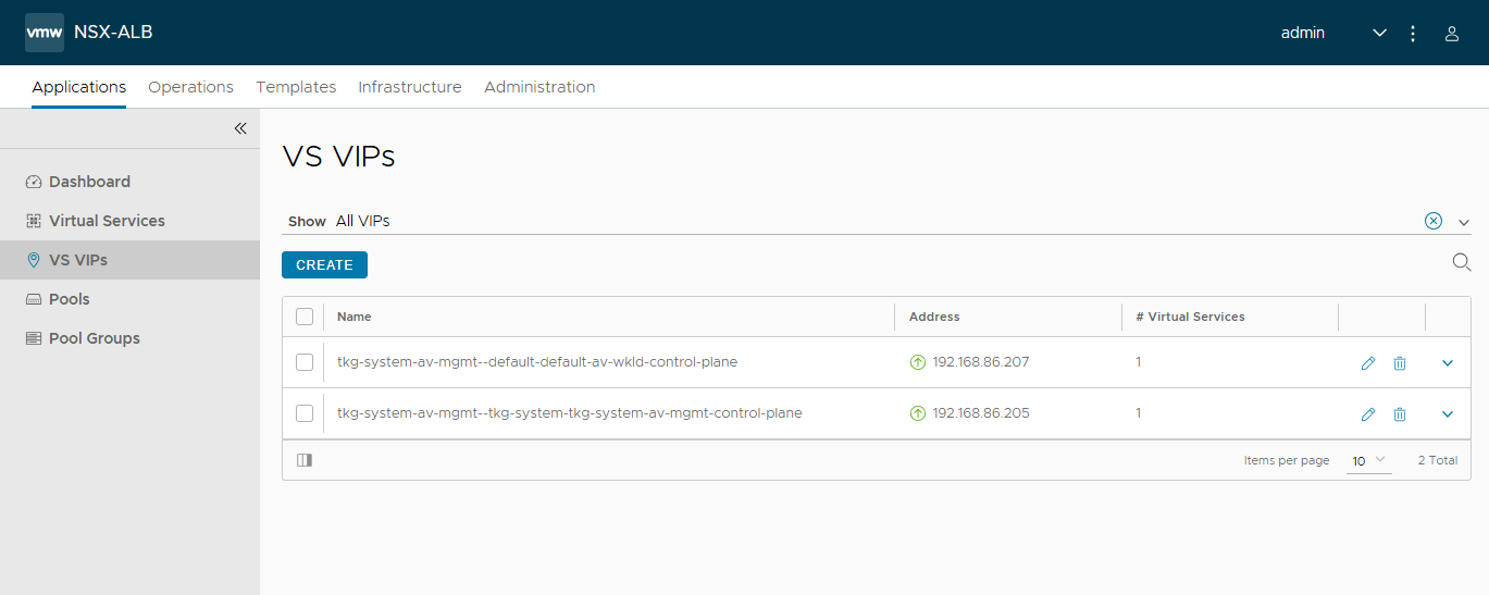 Avi Apps Virtual Servers VIPs Avi Apps Virtual Servers VIPs