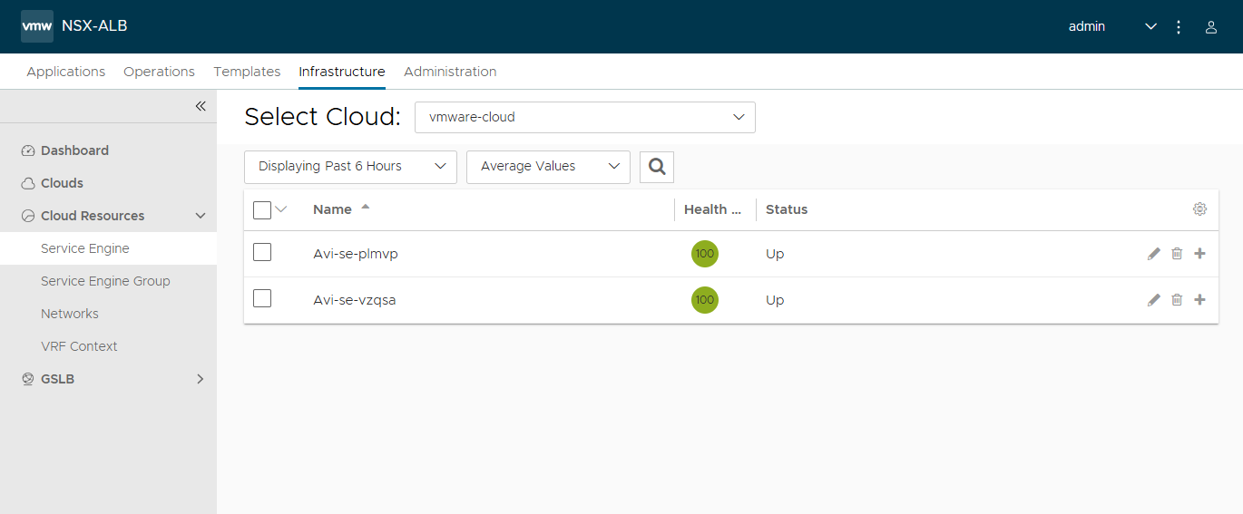 Avi Infra Service Engine Avi Infra Service Engine