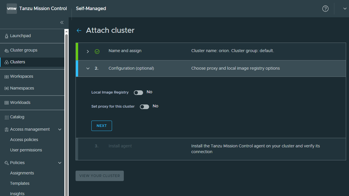 Attach Cluster Attach Cluster