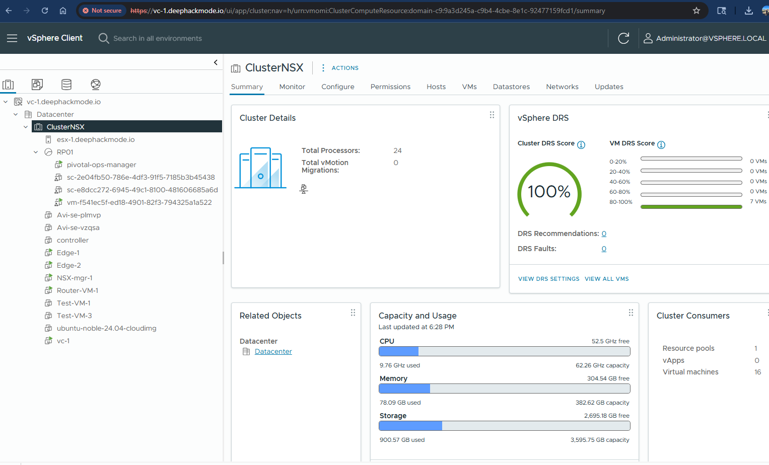 vCenter UI