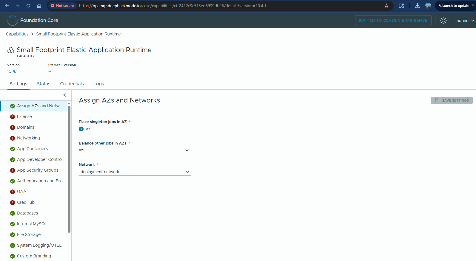 Assign AZs and Networks