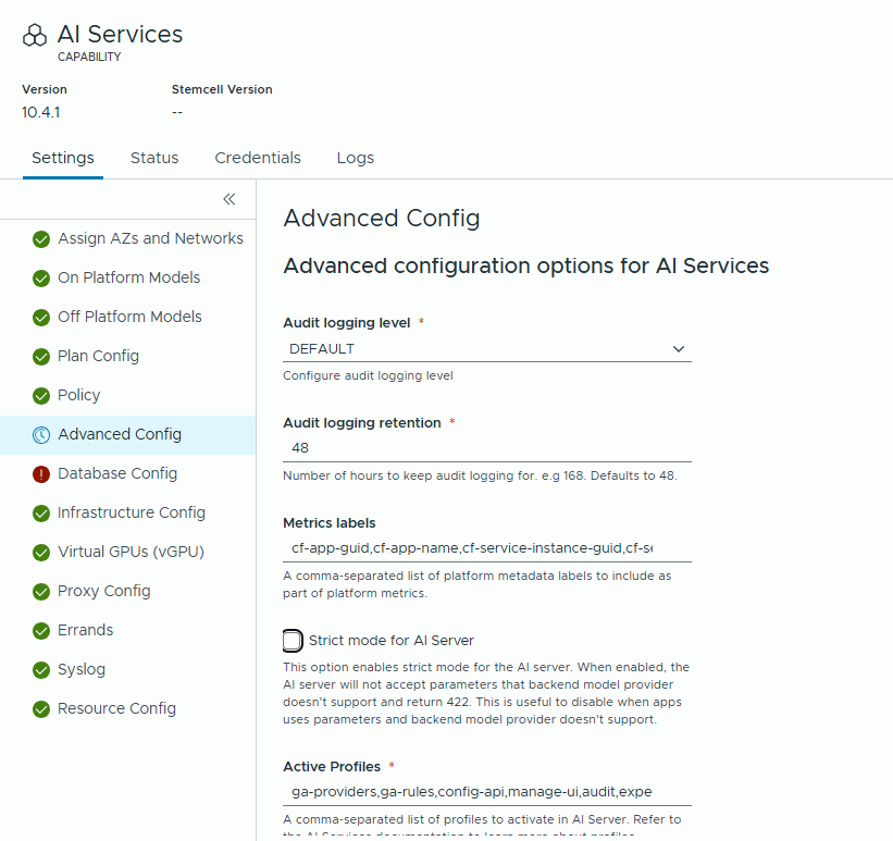 Advanced Config