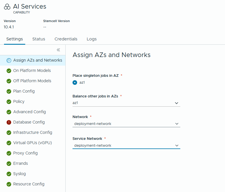 Assign AZs and Networks