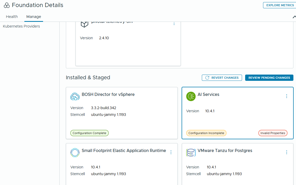 AI Services staged